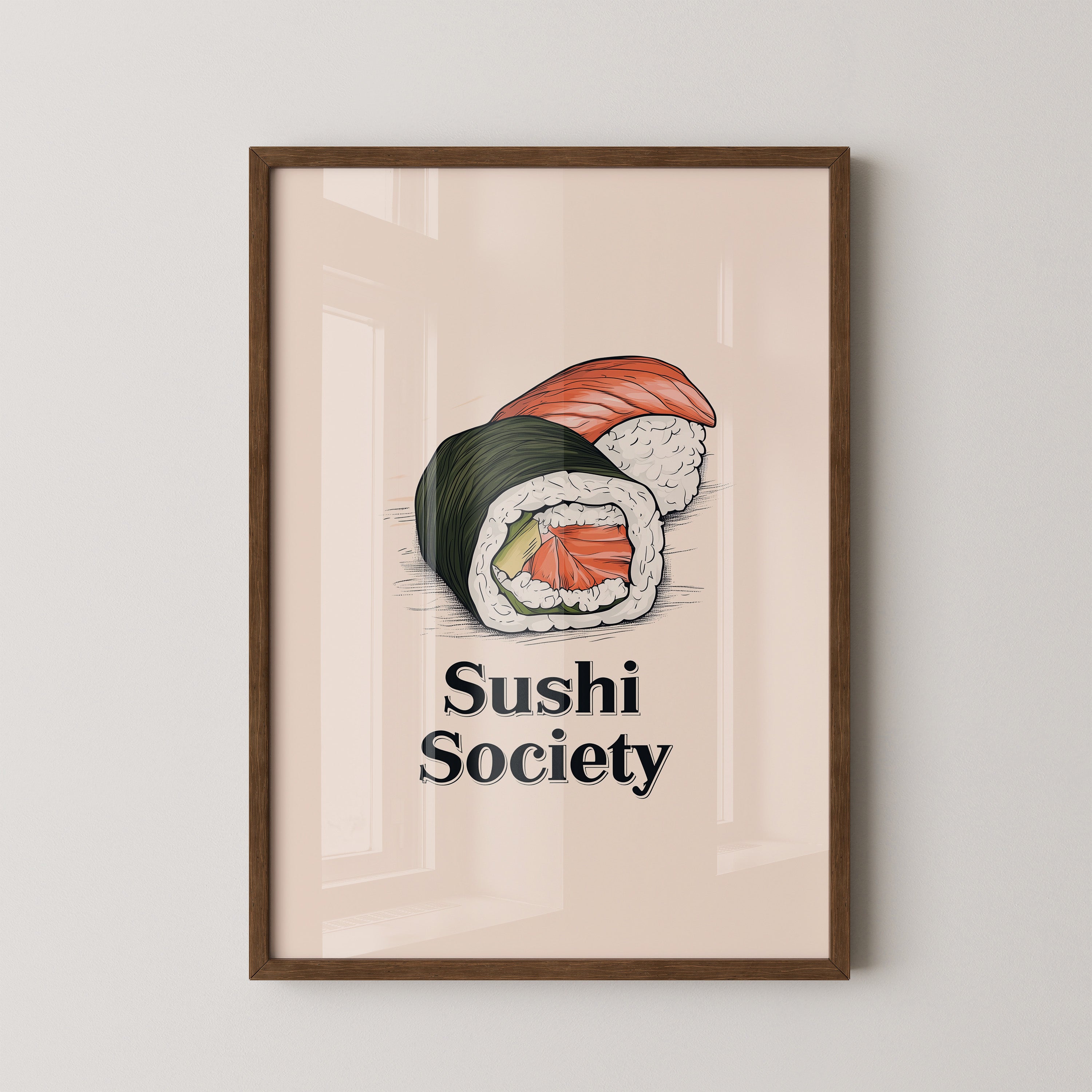 Sushi Illustration Skizzenstil