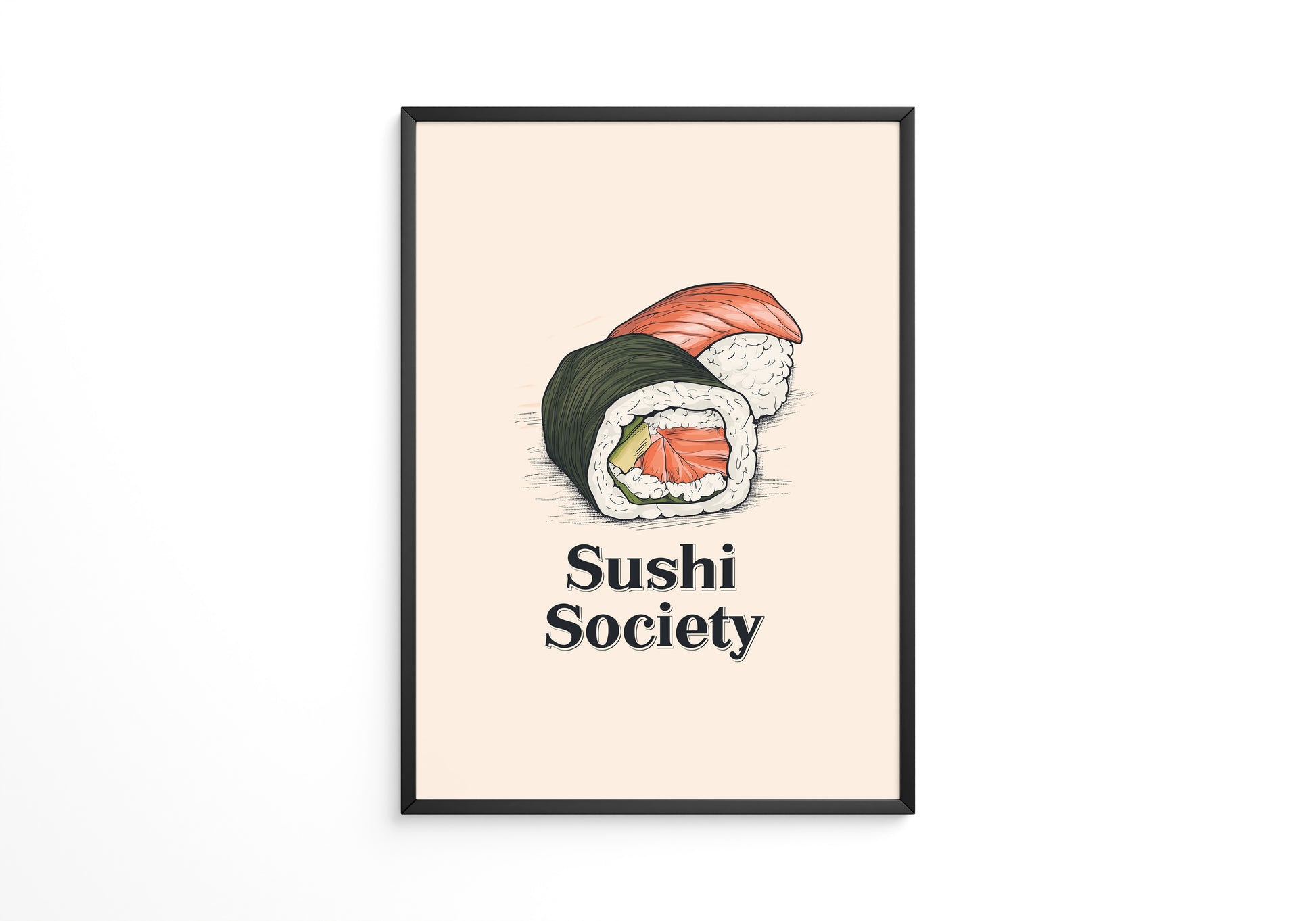 Sushi Illustration Skizzenstil