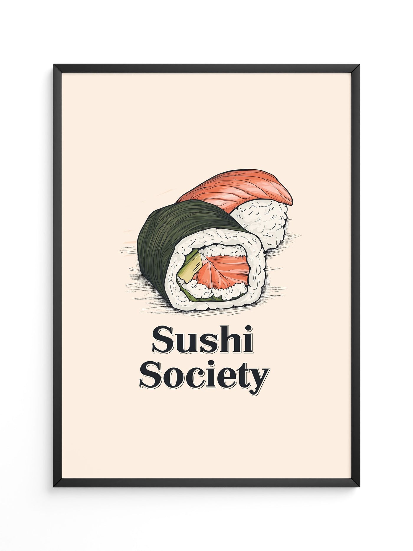 Sushi Illustration Skizzenstil