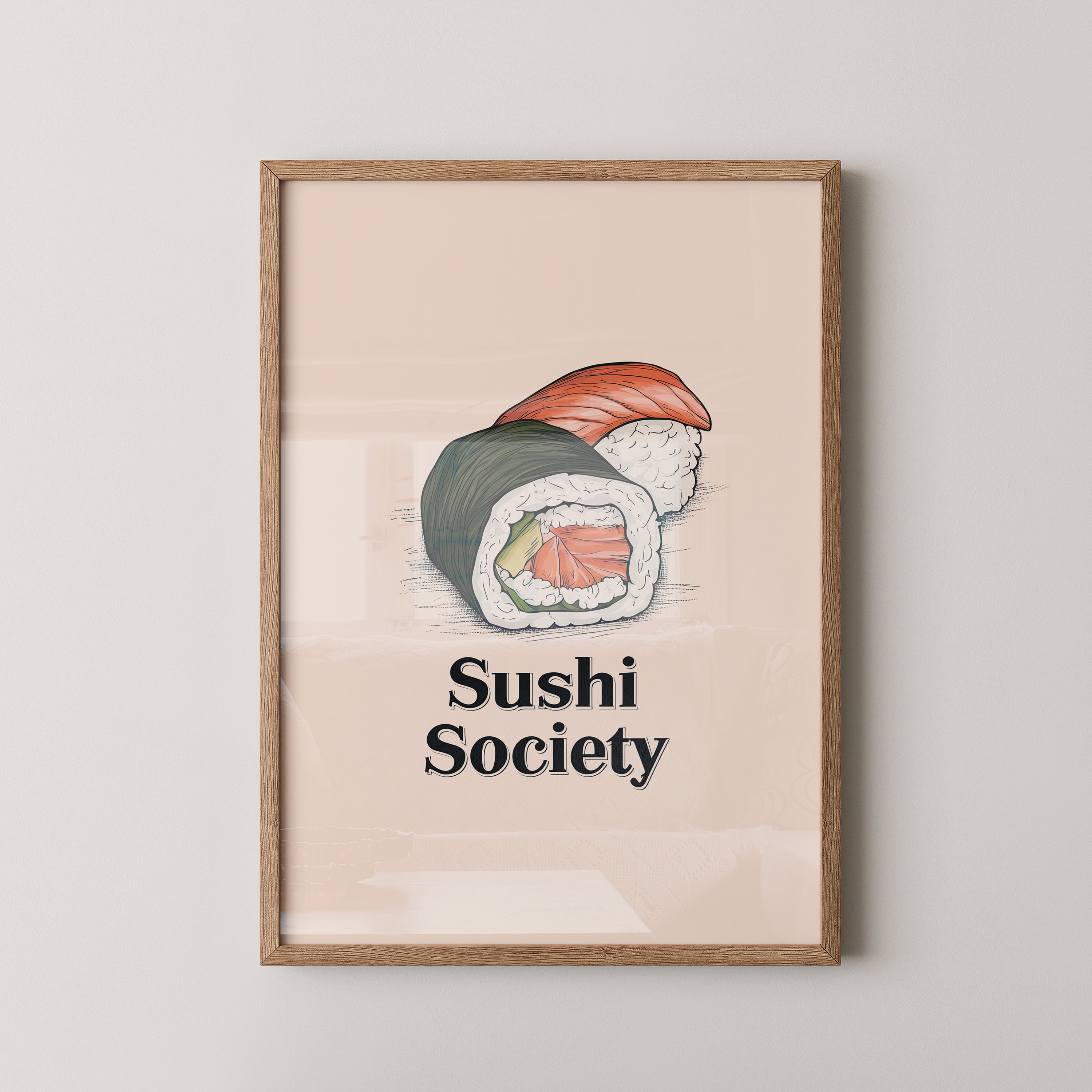 Sushi Illustration Skizzenstil