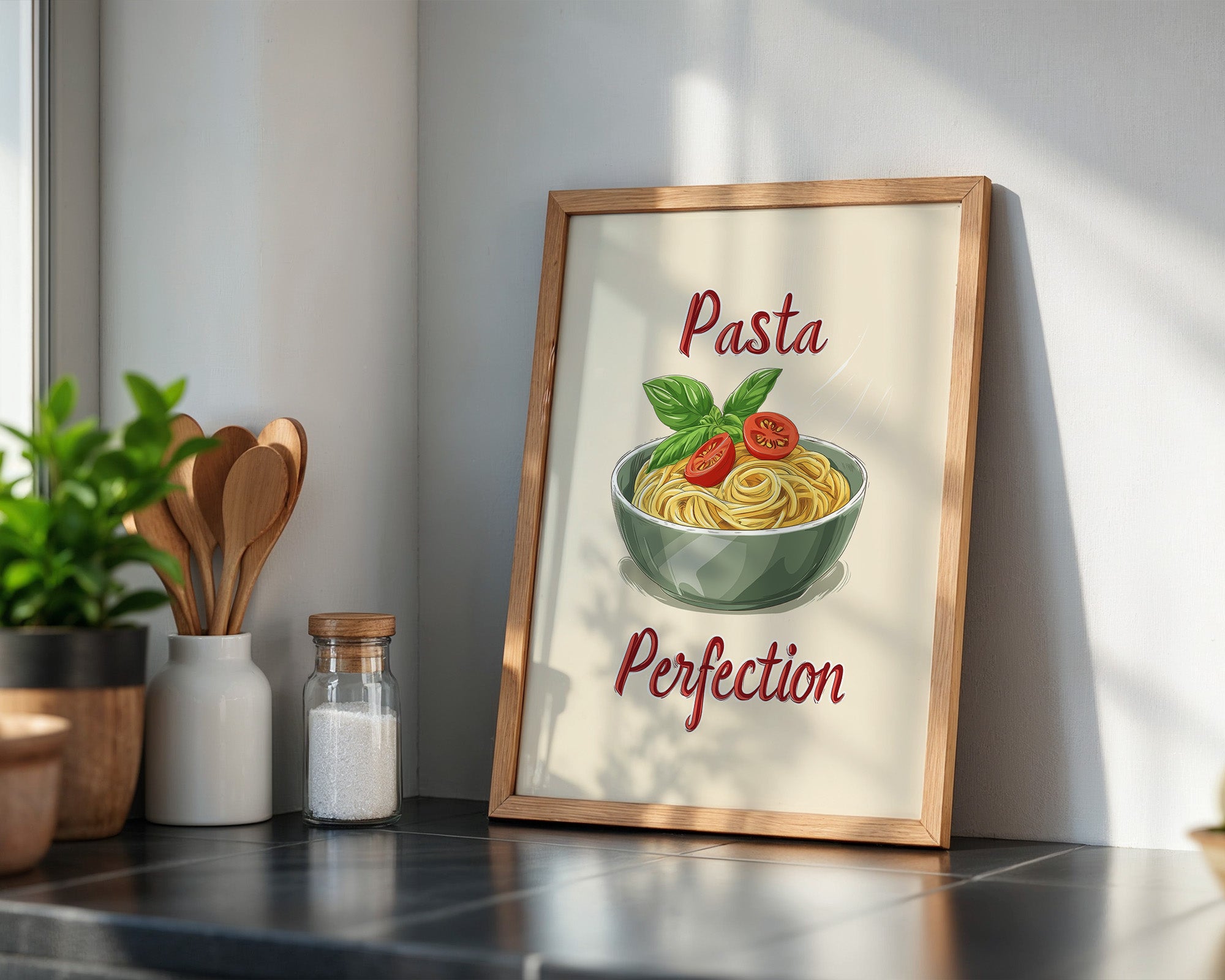 Spaghetti Illustration Retro Look