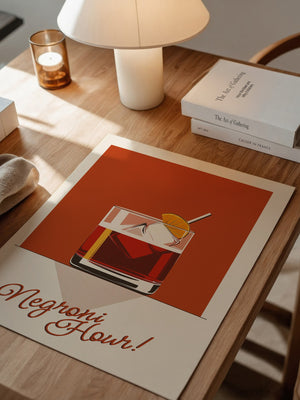 Negroni Drink Grafik Retro