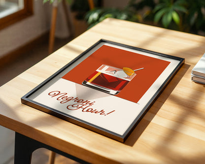 Negroni Drink Grafik Retro