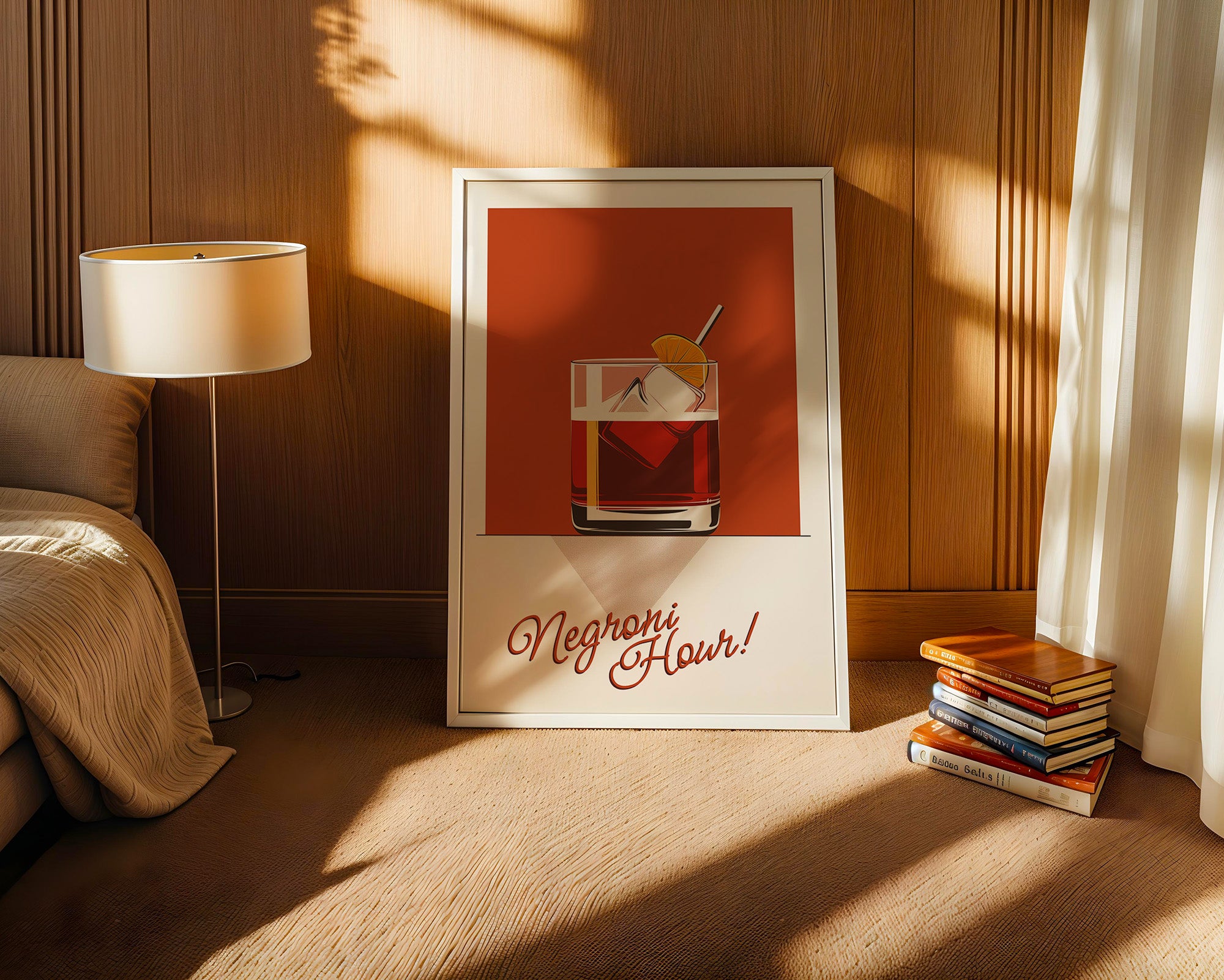 Negroni Drink Grafik Retro