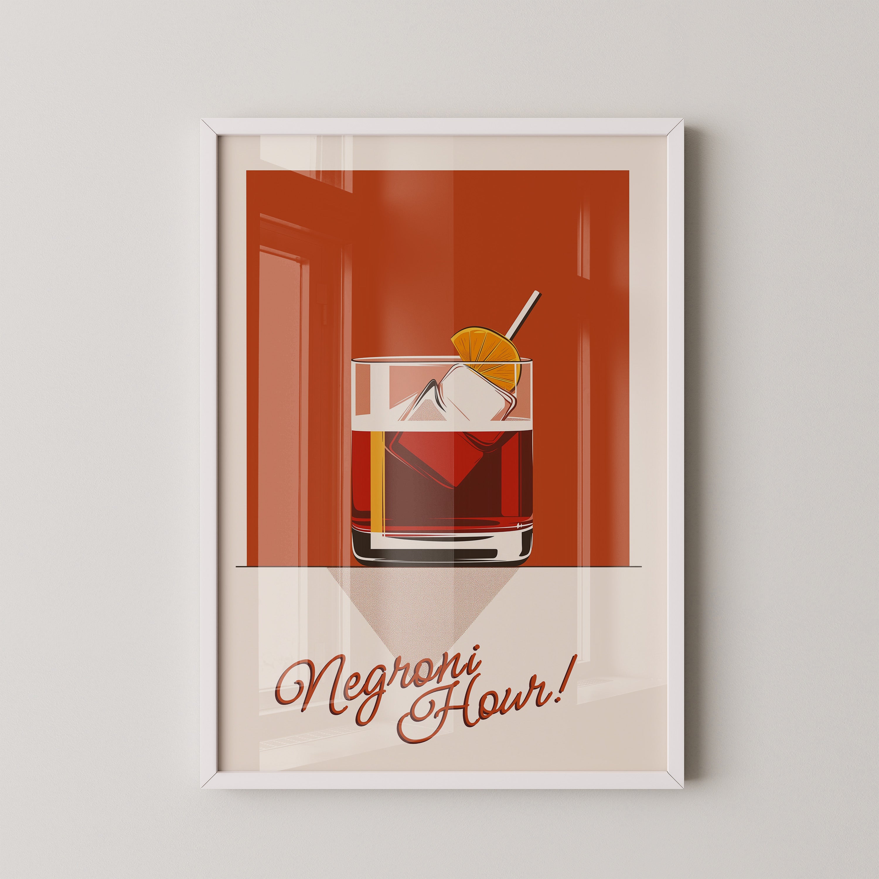 Negroni Drink Grafik Retro