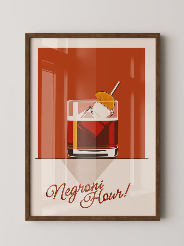 Negroni Drink Grafik Retro