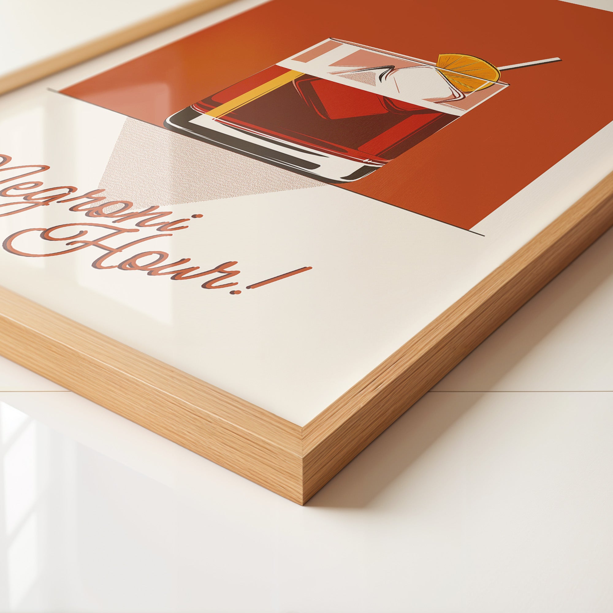 Negroni Drink Grafik Retro