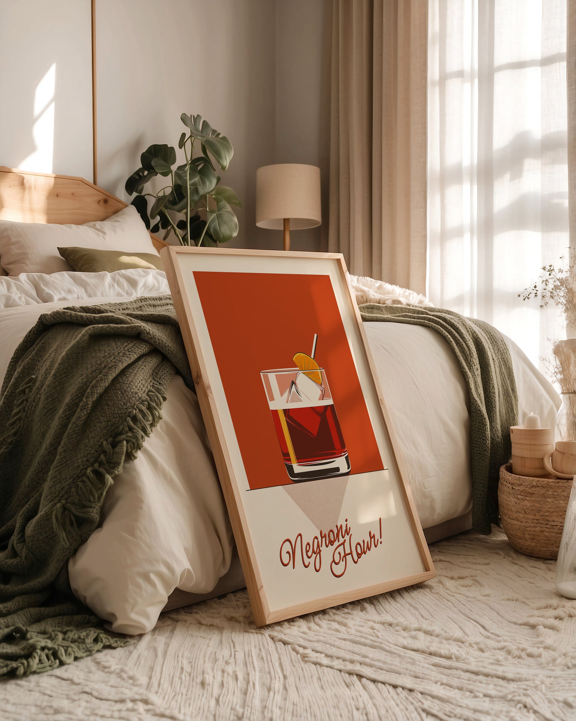 Negroni Drink Grafik Retro