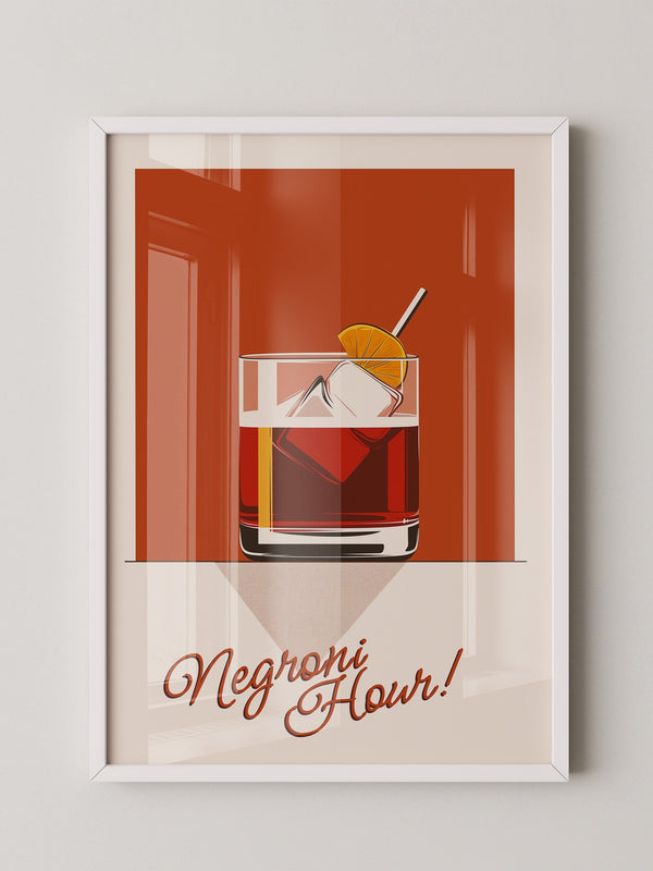 Negroni Drink Grafik Retro