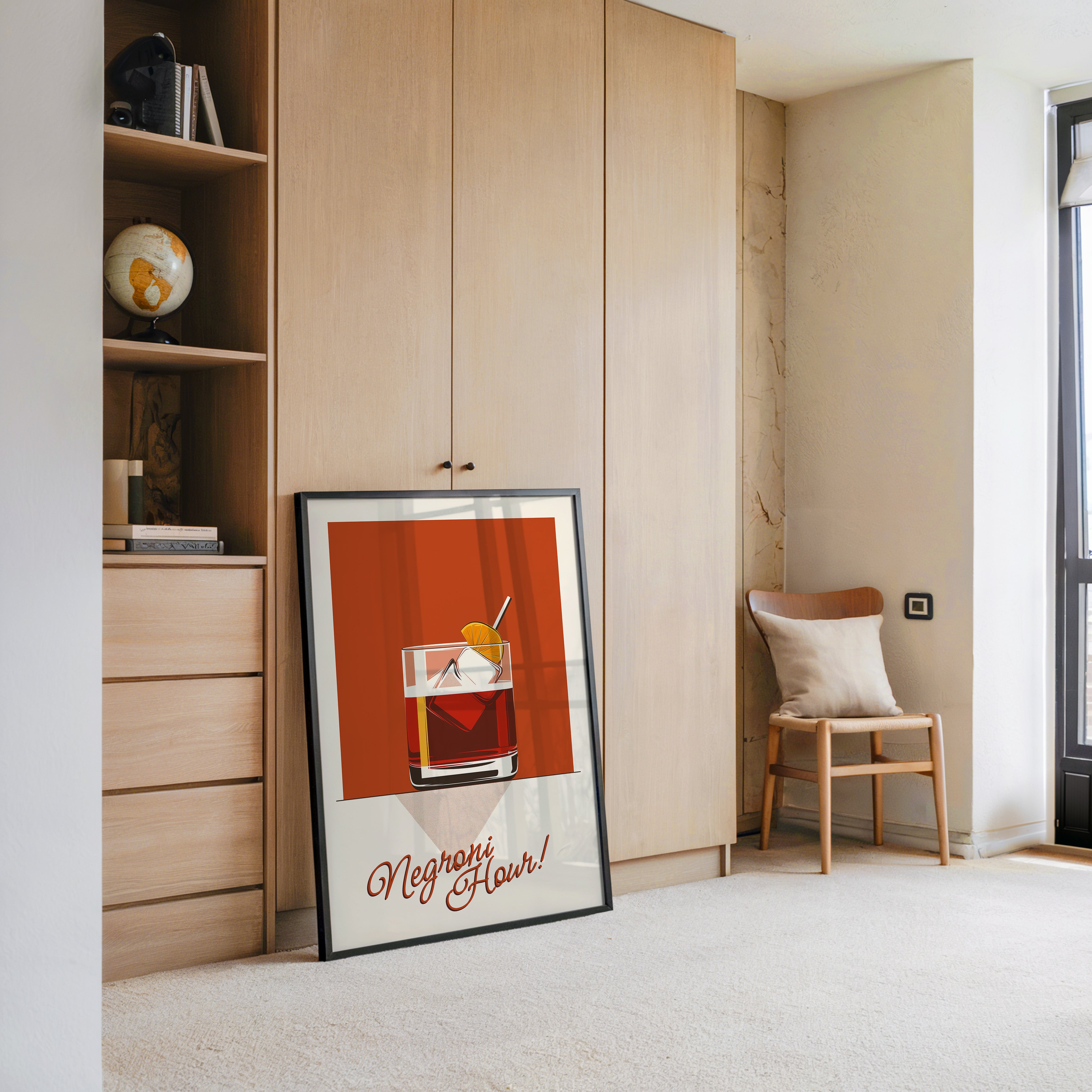 Negroni Drink Grafik Retro
