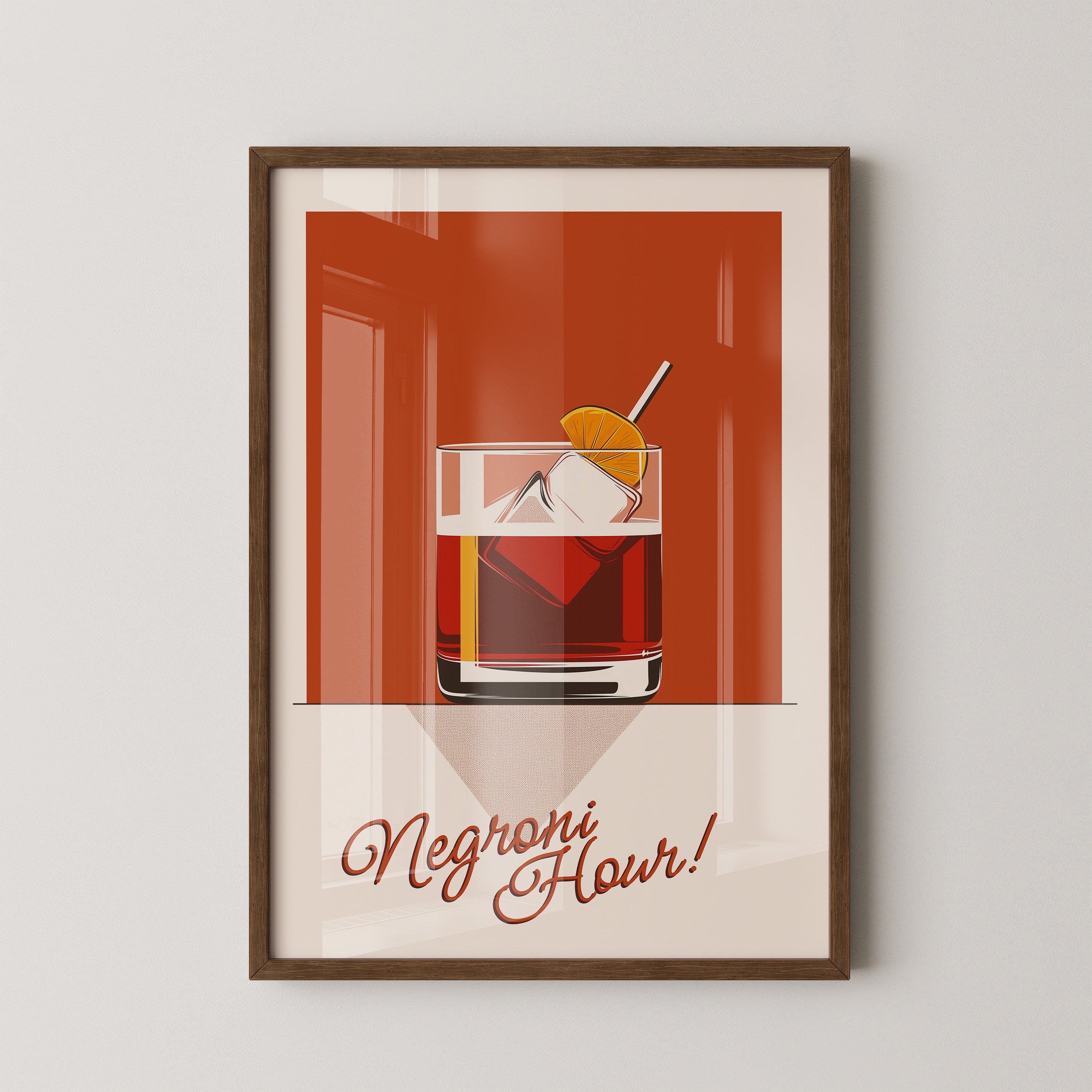 Negroni Drink Grafik Retro