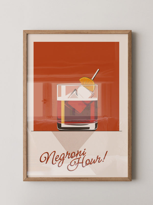 Negroni Drink Grafik Retro