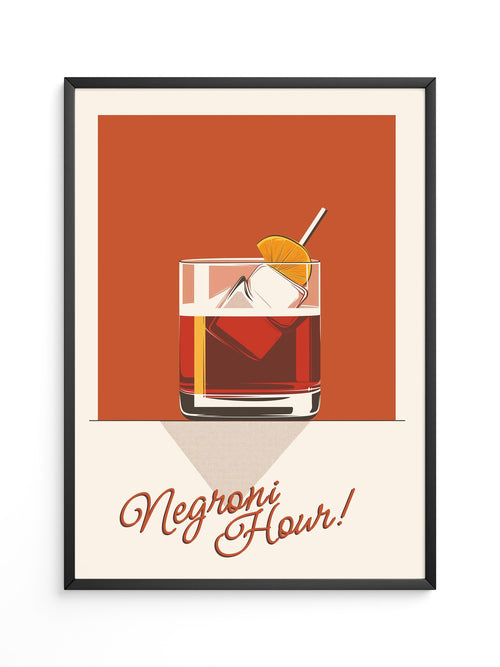 Negroni Drink Grafik Retro