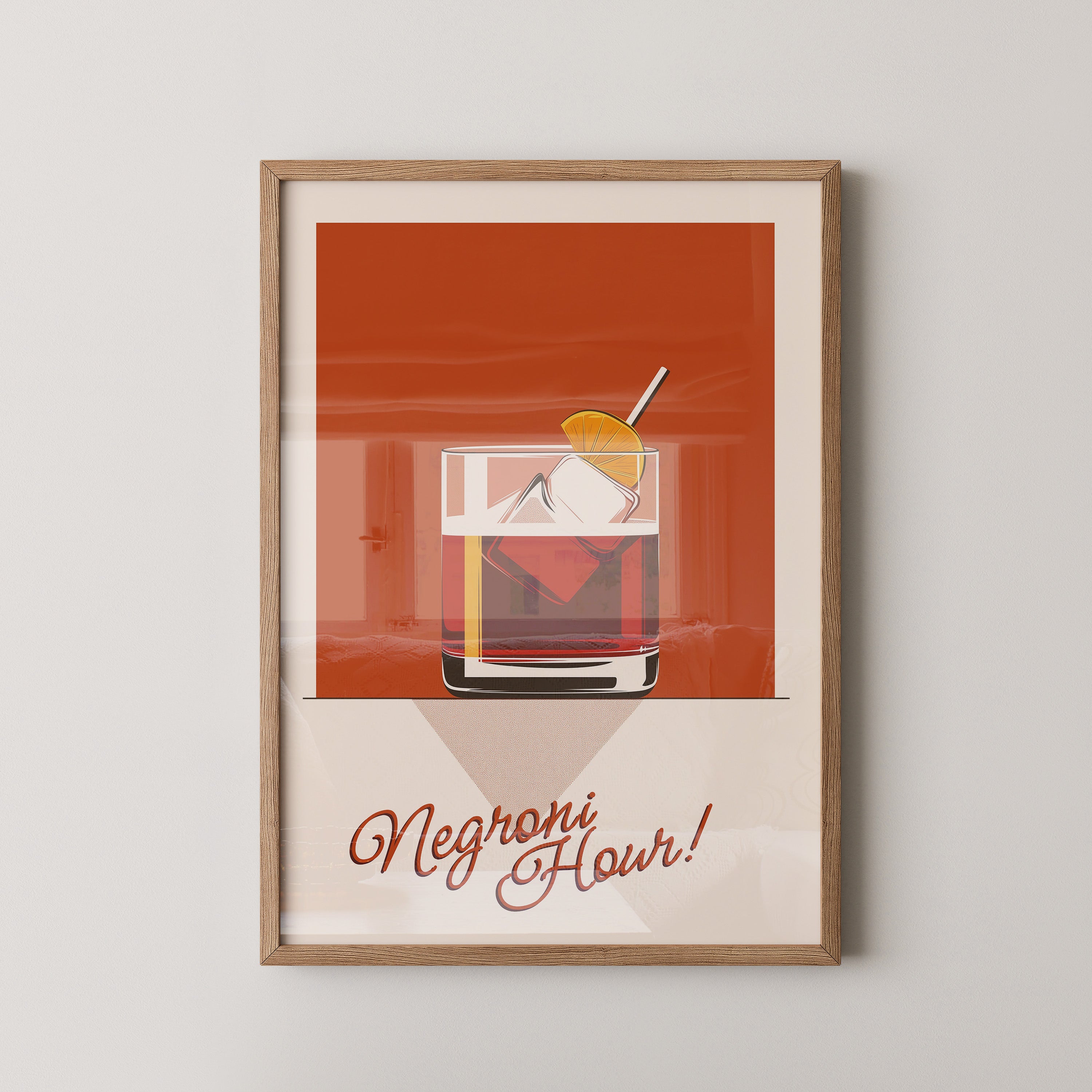 Negroni Drink Grafik Retro