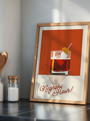 Negroni Drink Grafik Retro