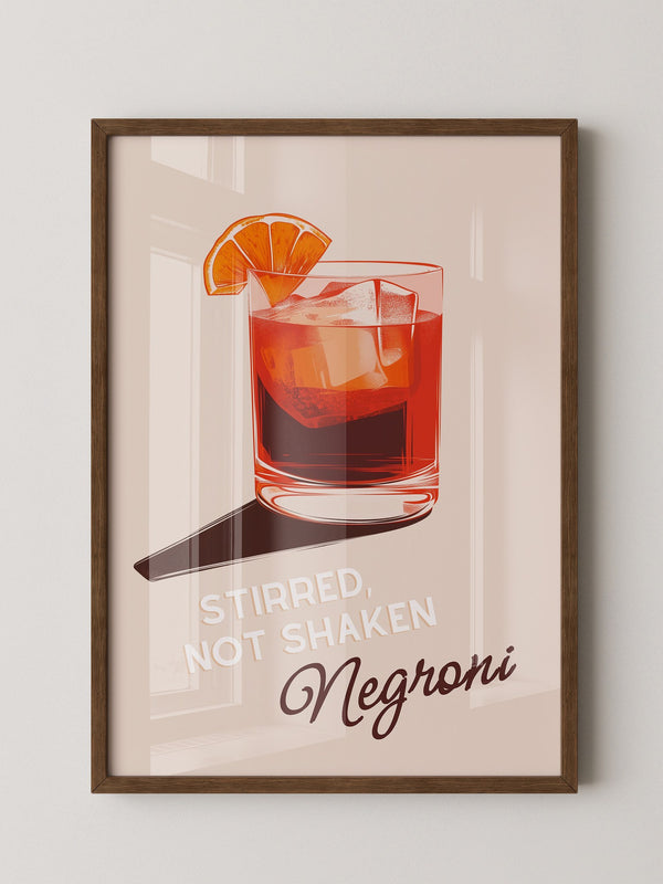 Negroni Cocktail Illustration Orange