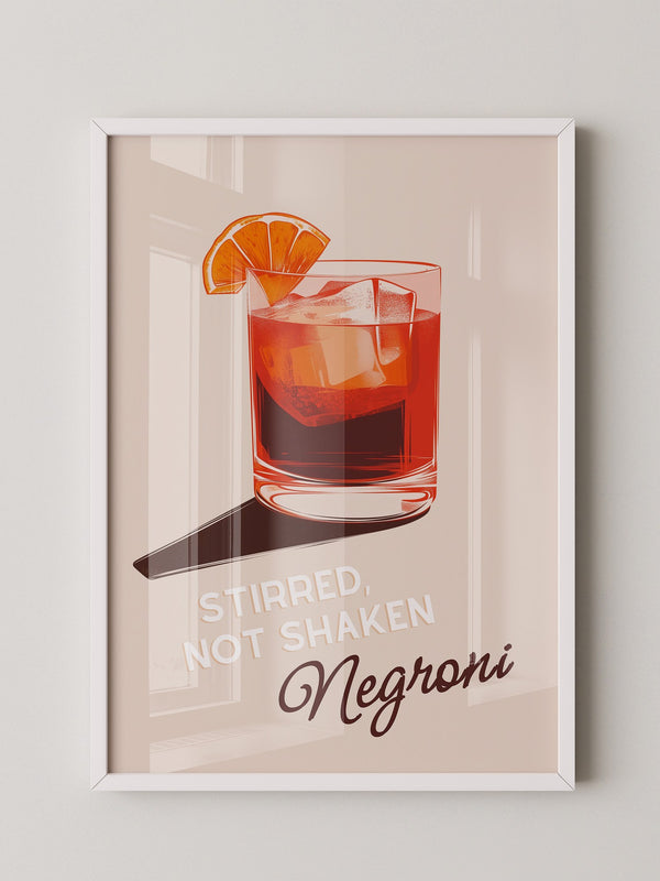 Negroni Cocktail Illustration Orange