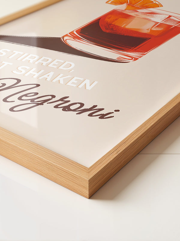 Negroni Cocktail Illustration Orange