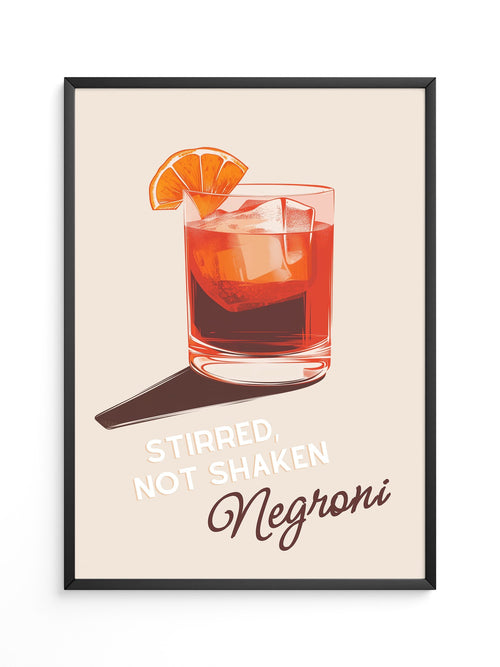 Negroni Cocktail Illustration Orange