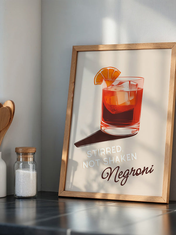 Negroni Cocktail Illustration Orange