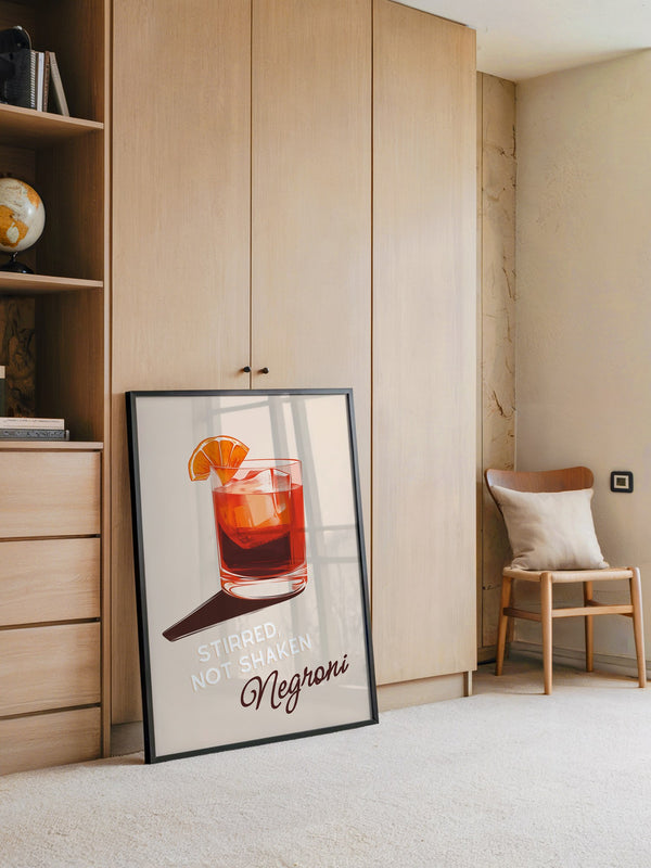 Negroni Cocktail Illustration Orange