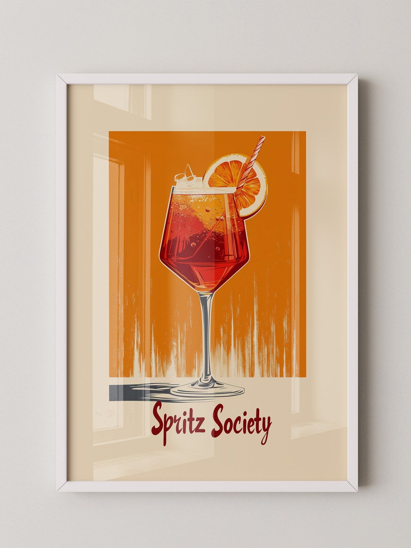 Aperol Spritz Glas Orange Vintage