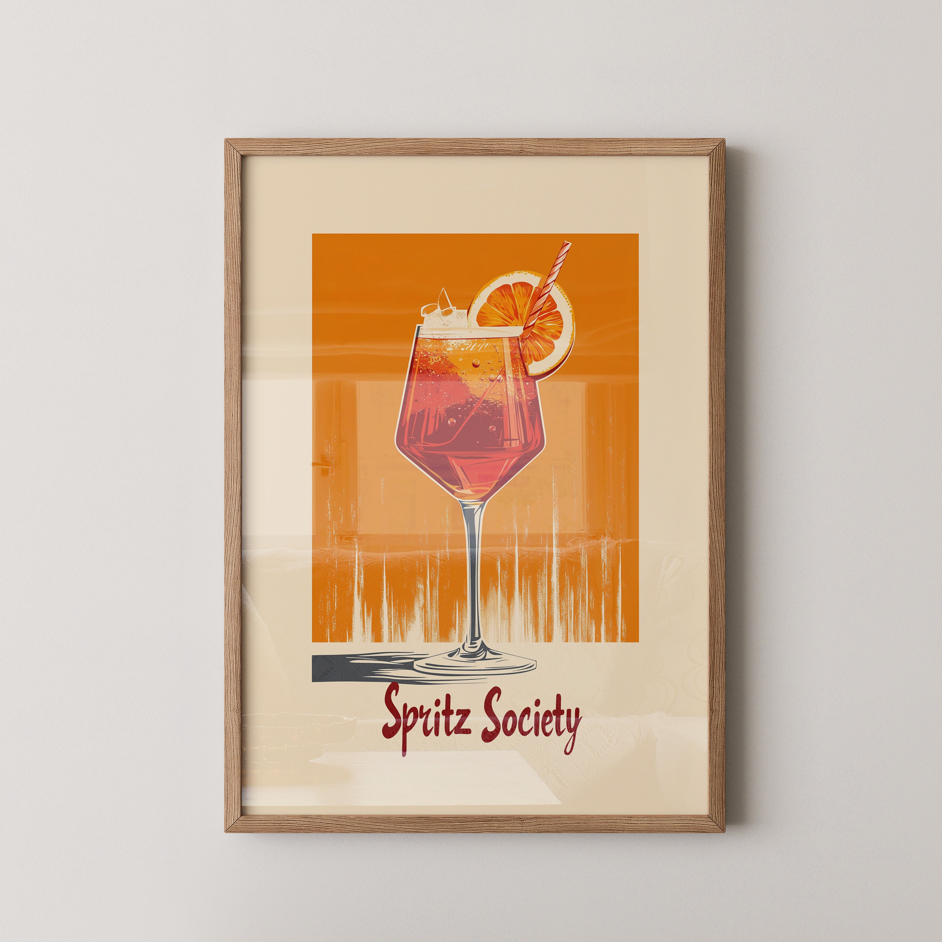 Spritz Glas Orange Vintage