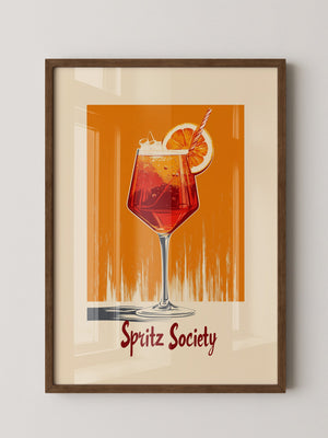 Aperol Spritz Glas Orange Vintage
