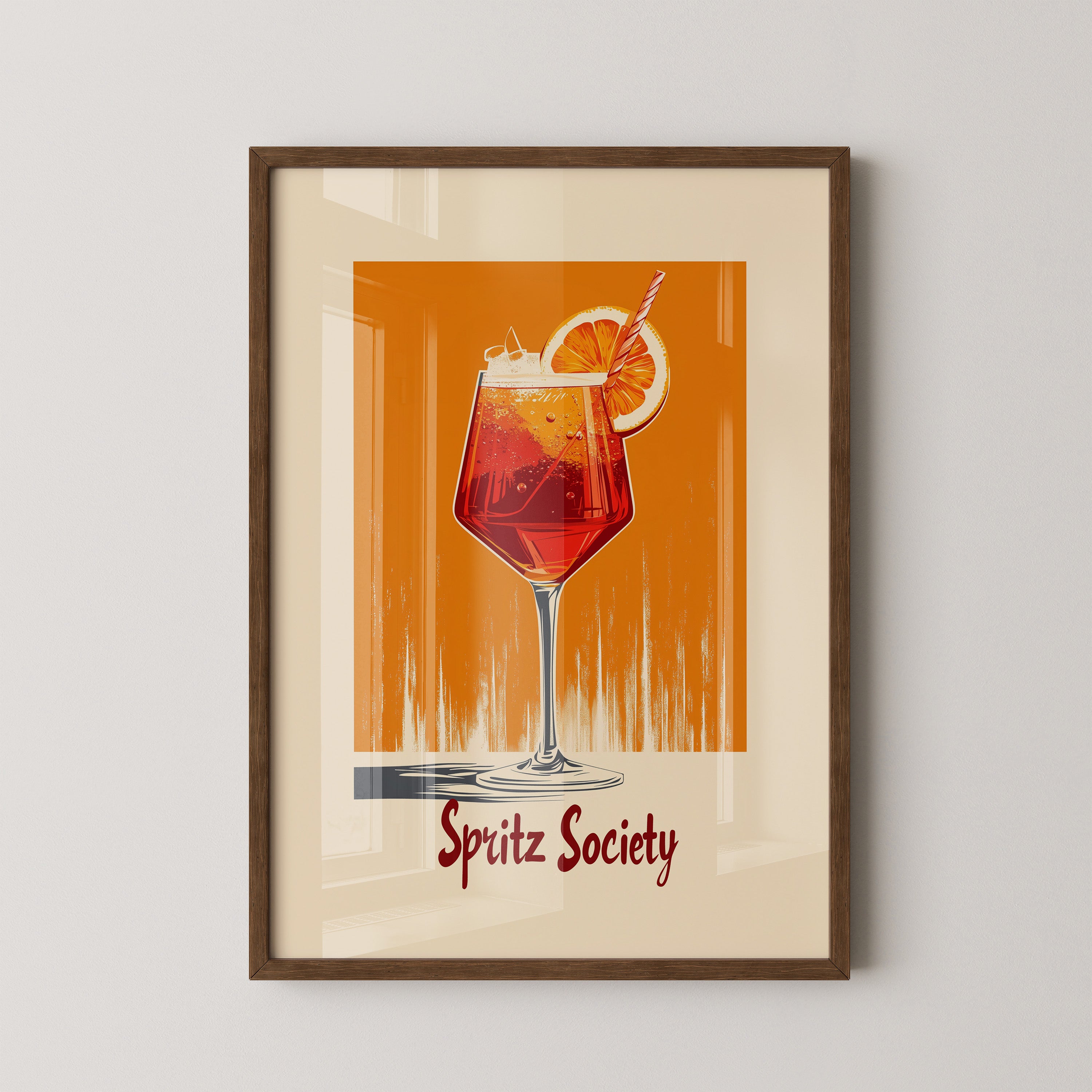 Spritz Glas Orange Vintage