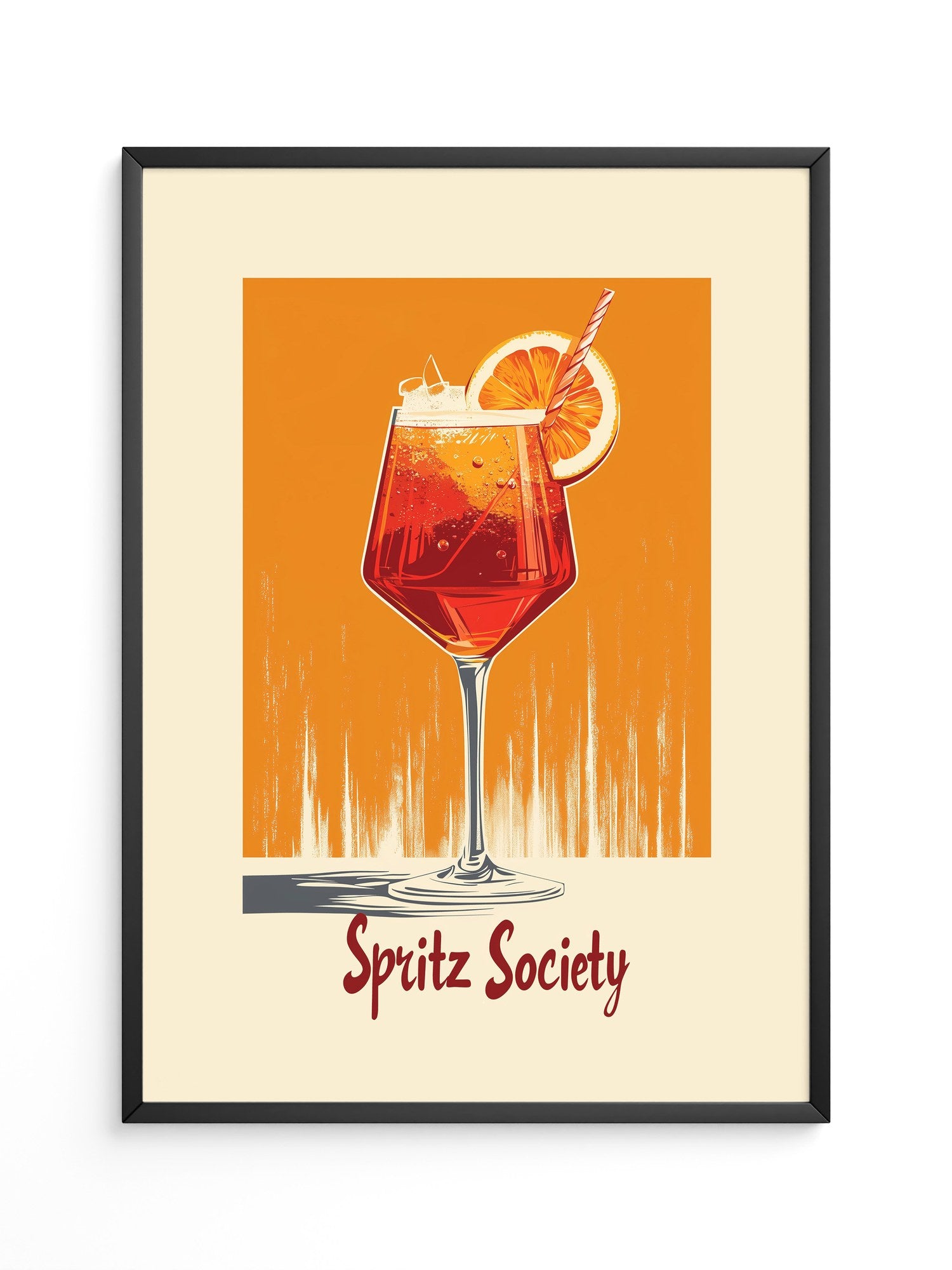 Aperol Spritz Glas Orange Vintage