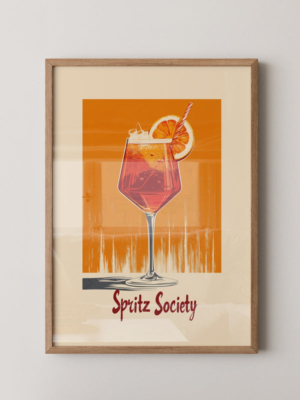 Aperol Spritz Glas Orange Vintage