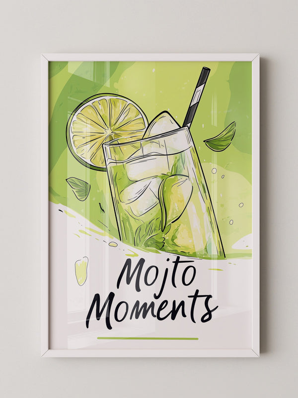 Mojito Glas Illustration Grün