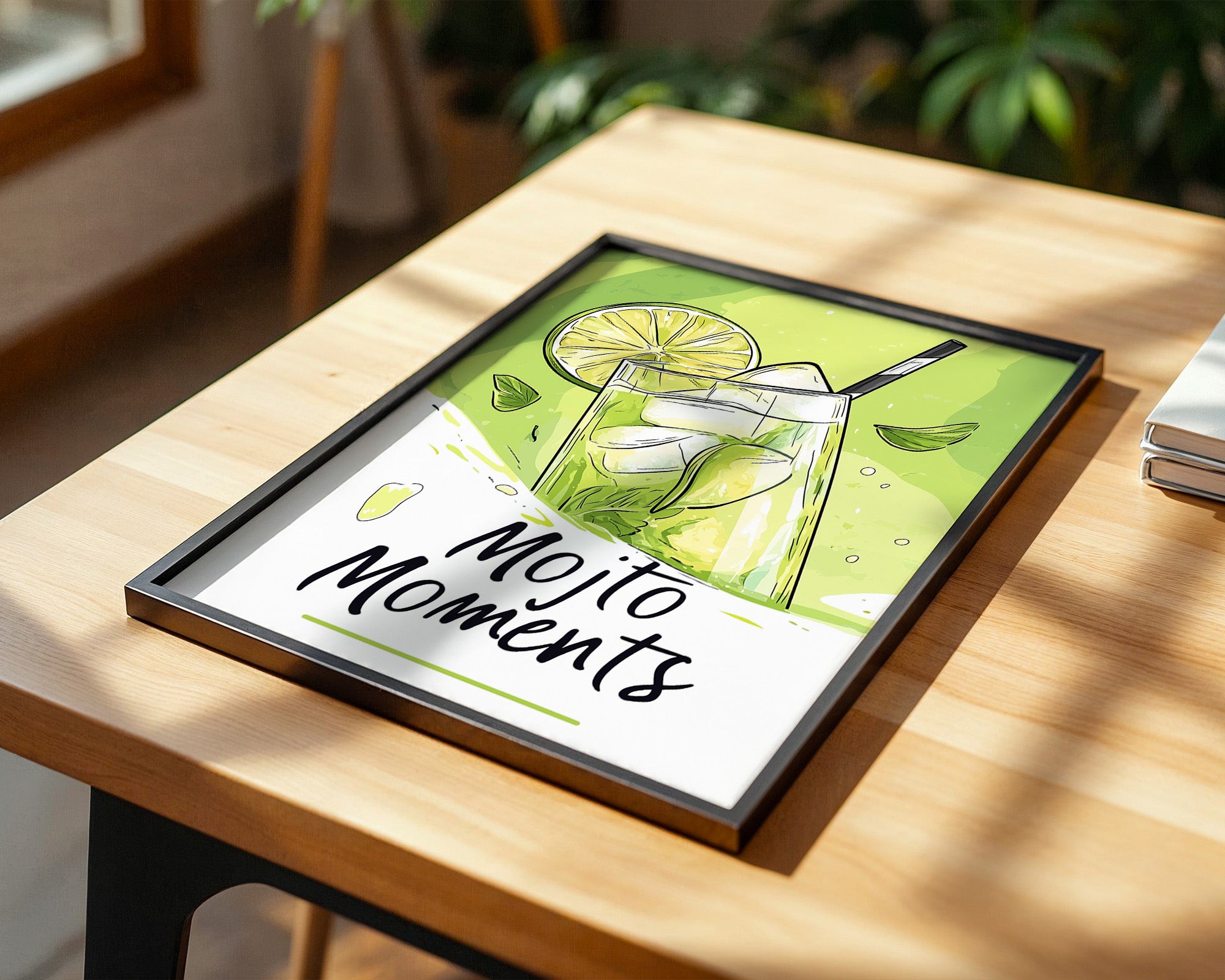 Mojito Glas Illustration Grün
