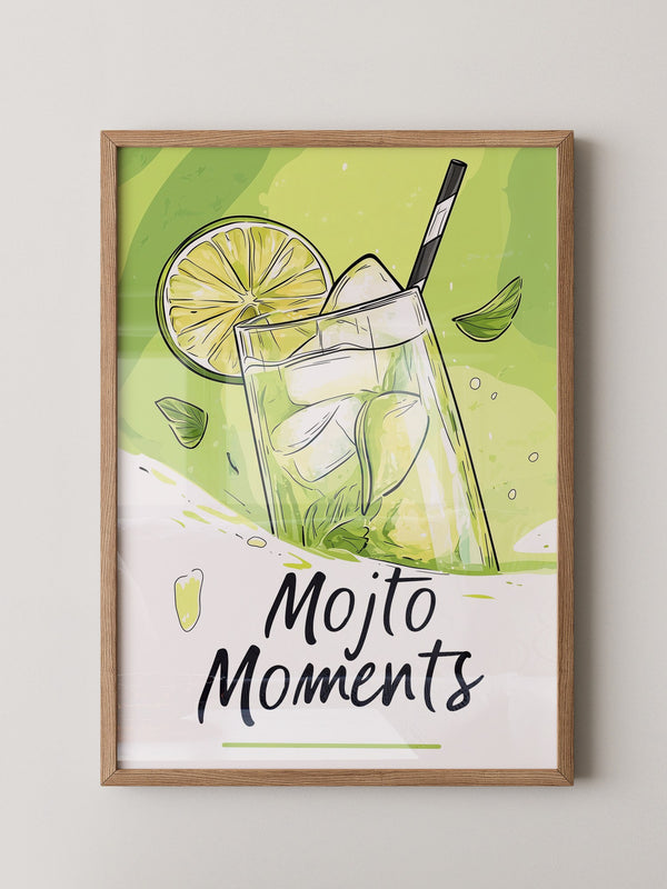 Mojito Glas Illustration Grün