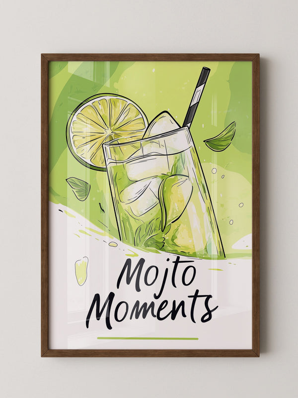 Mojito Glas Illustration Grün