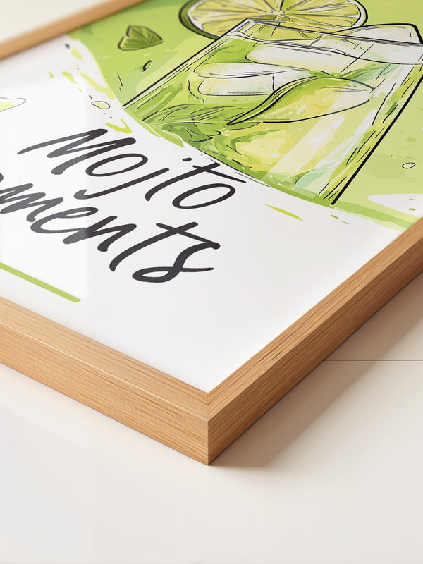 Mojito Glas Illustration Grün