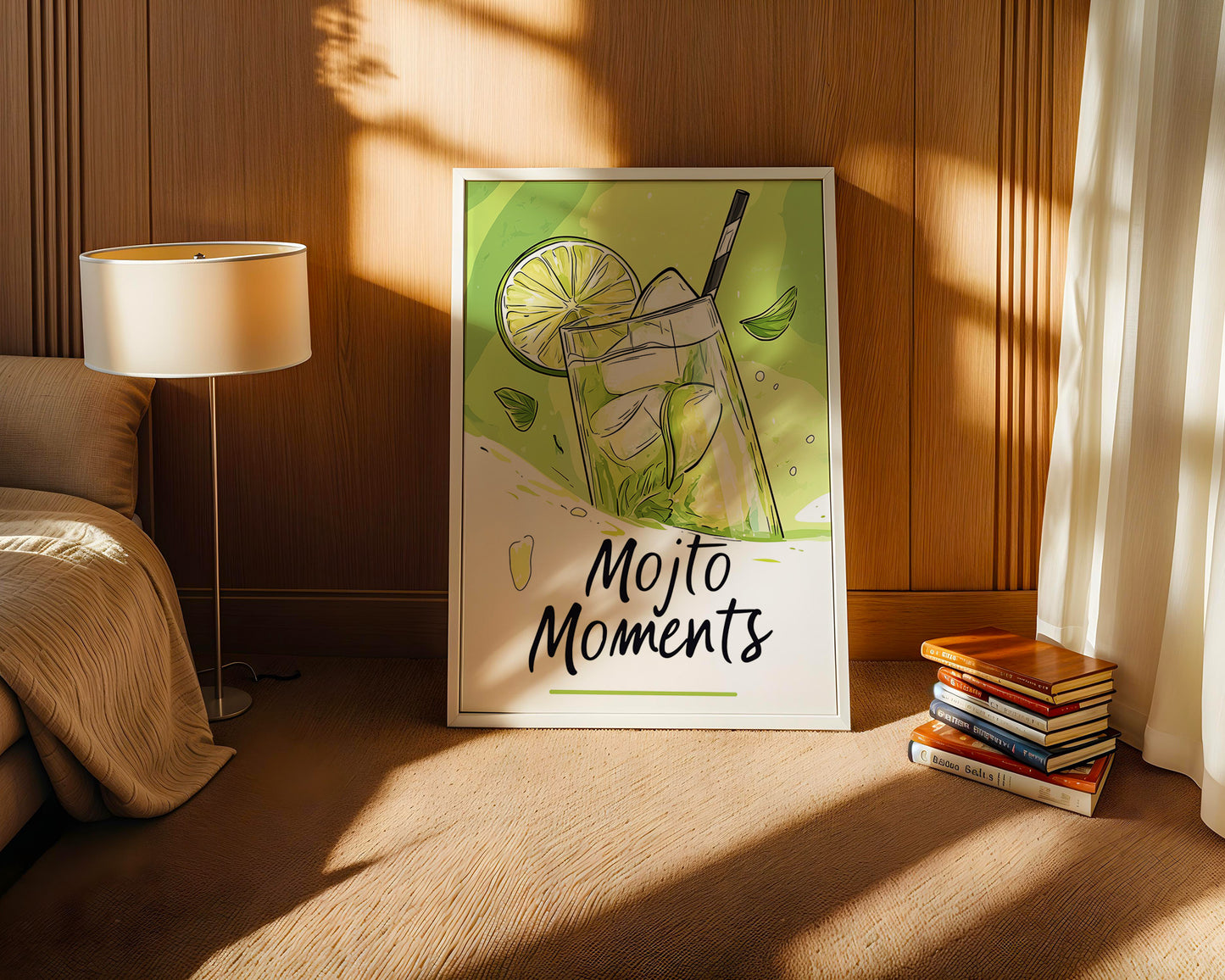 Mojito Glas Illustration Grün
