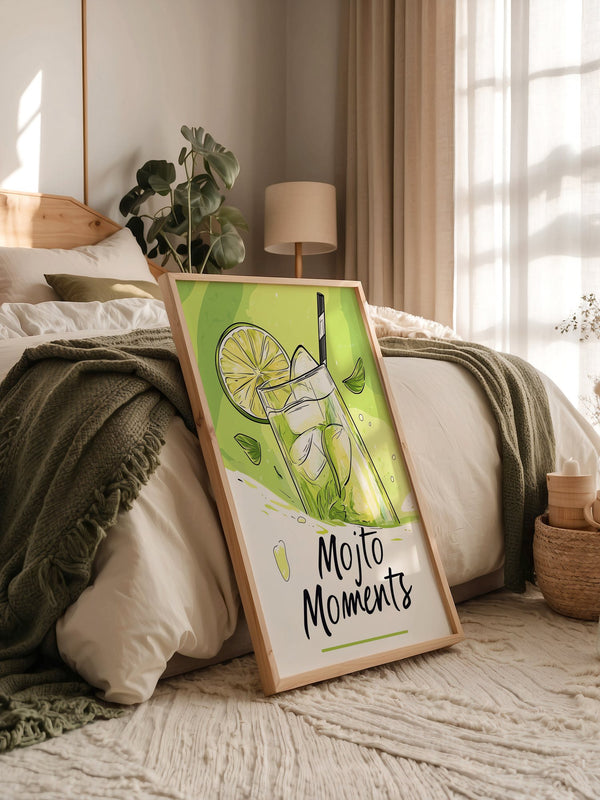 Mojito Glas Illustration Grün