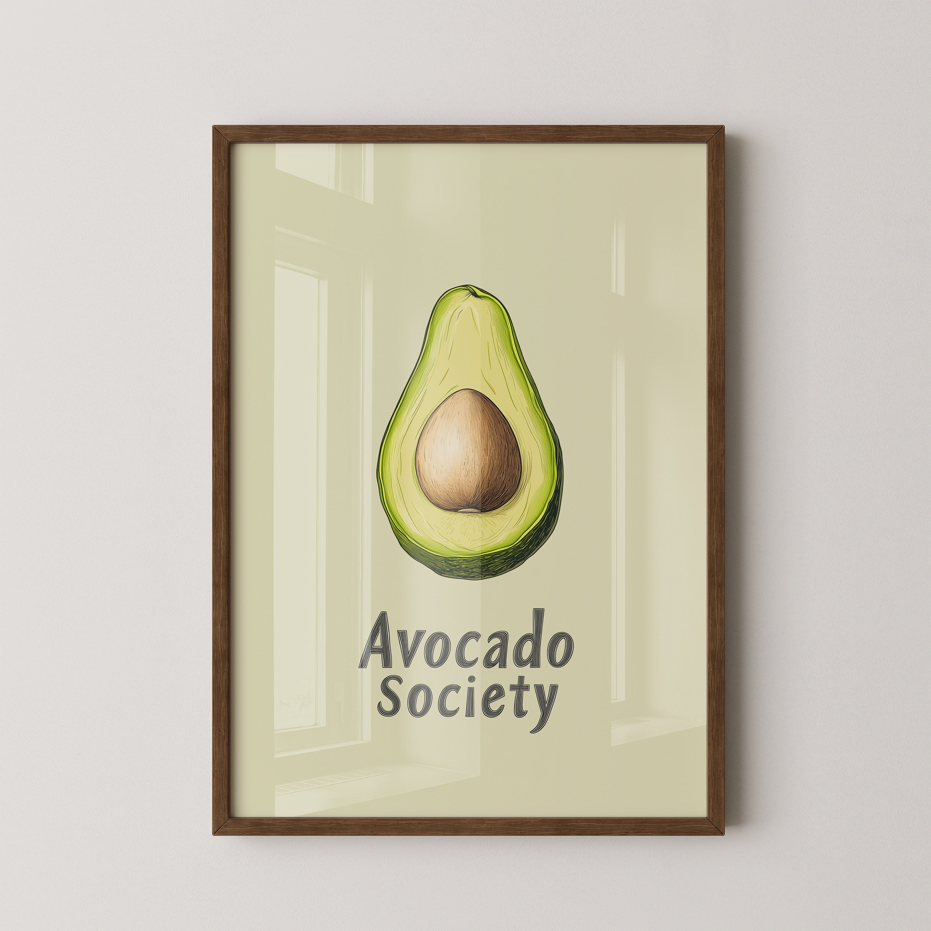 Avocado Vintage Illustration