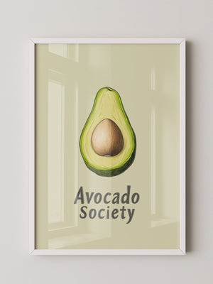 Avocado Vintage Illustration