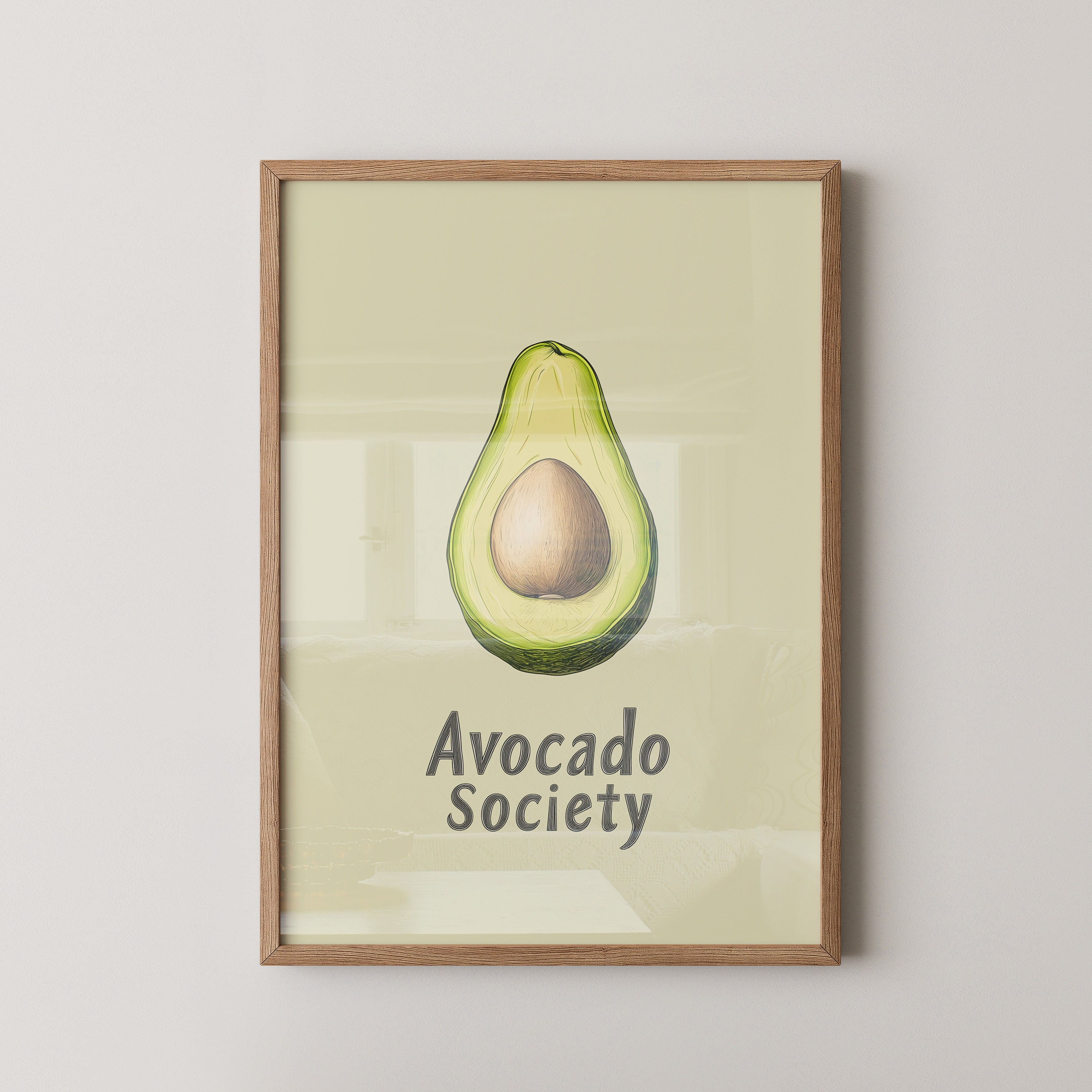 Avocado Vintage Illustration