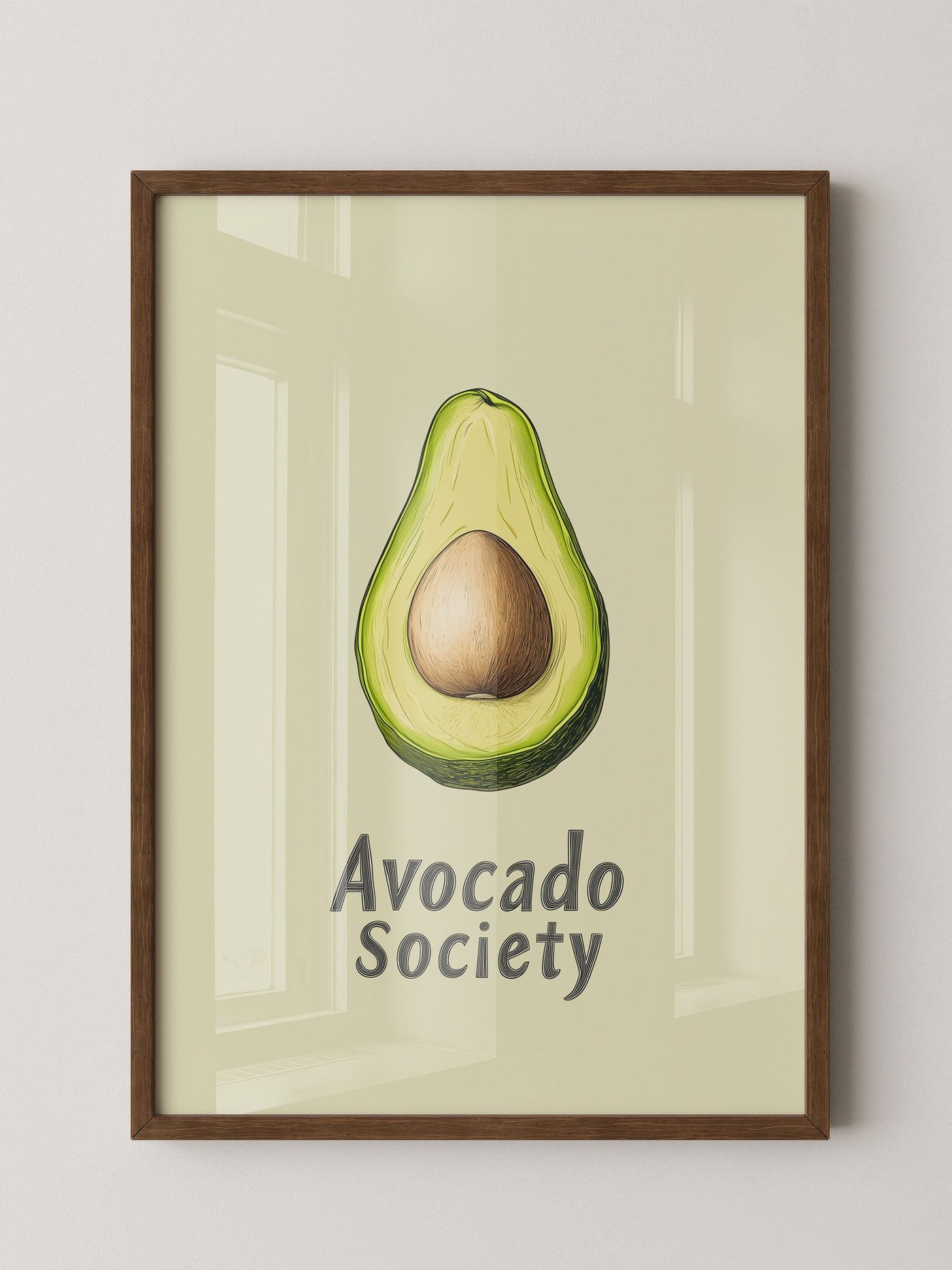 Avocado Vintage Illustration