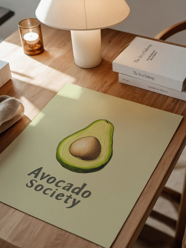 Avocado Vintage Illustration