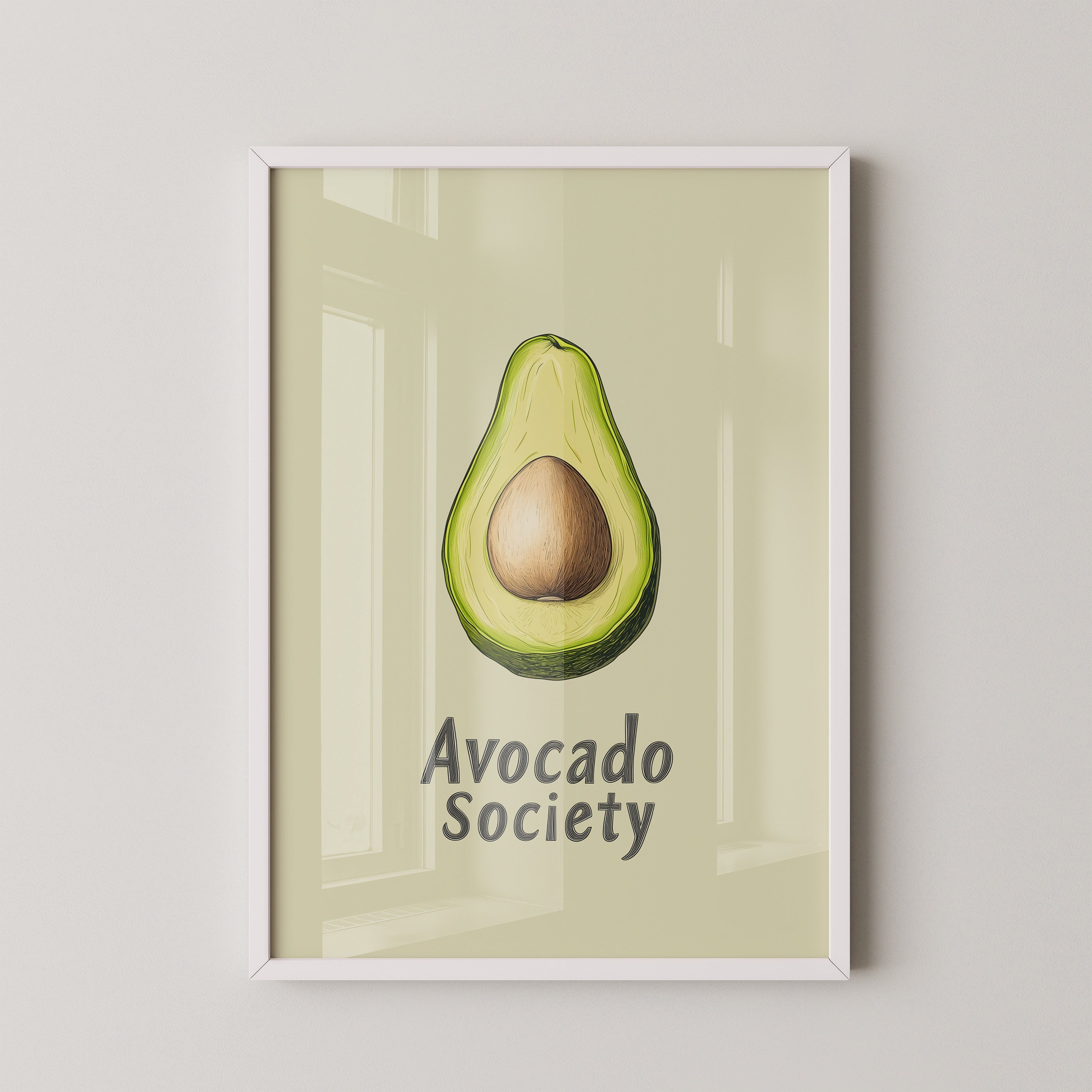 Avocado Vintage Illustration