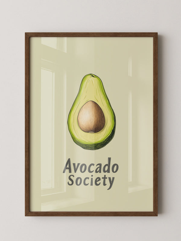 Avocado Vintage Illustration