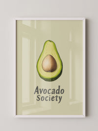 Avocado Vintage Illustration