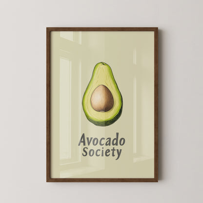 Avocado Vintage Illustration