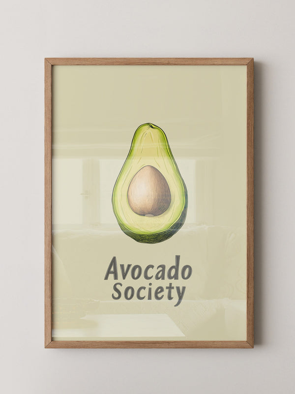 Avocado Vintage Illustration