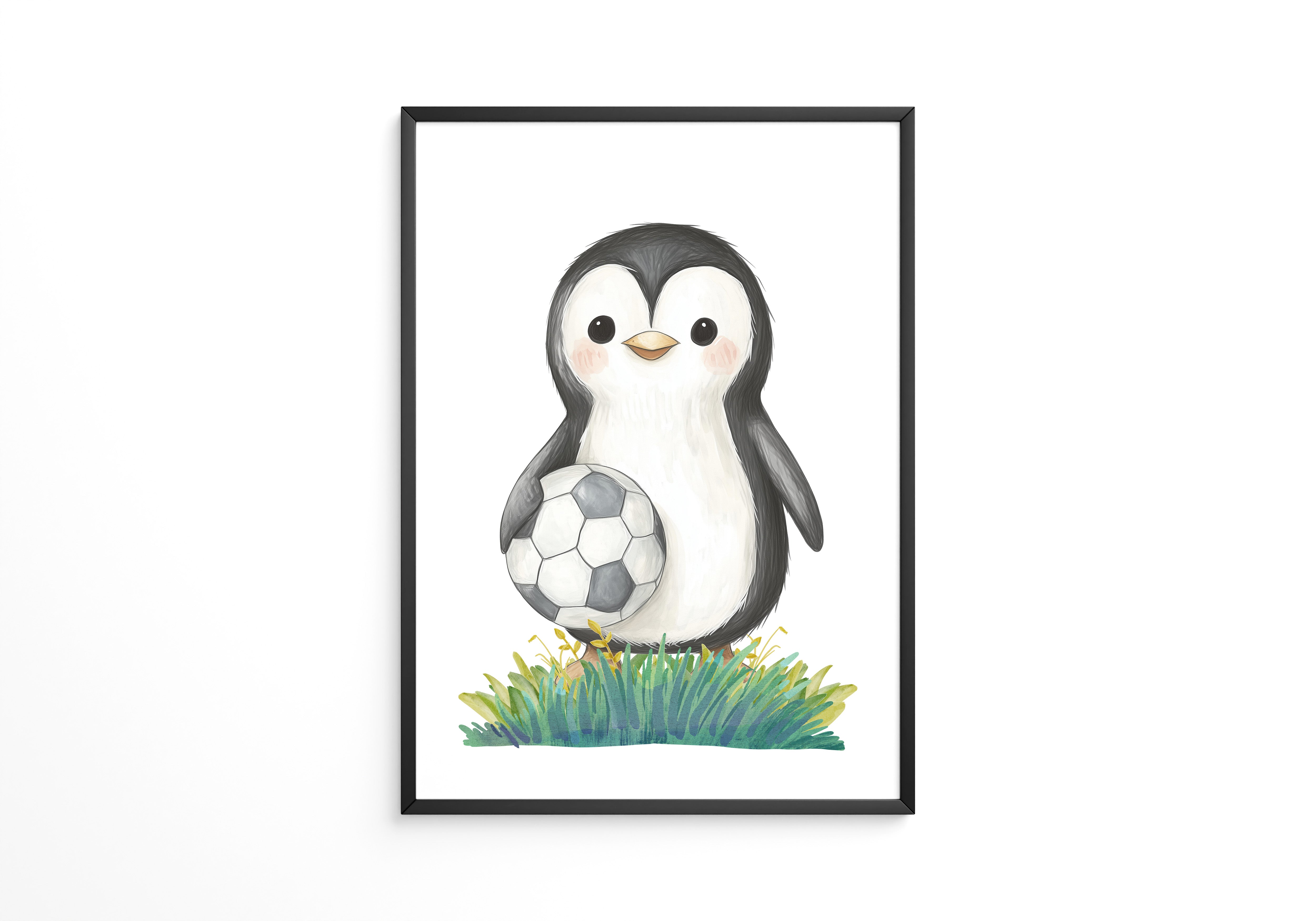 Pinguin Fußball Illustration