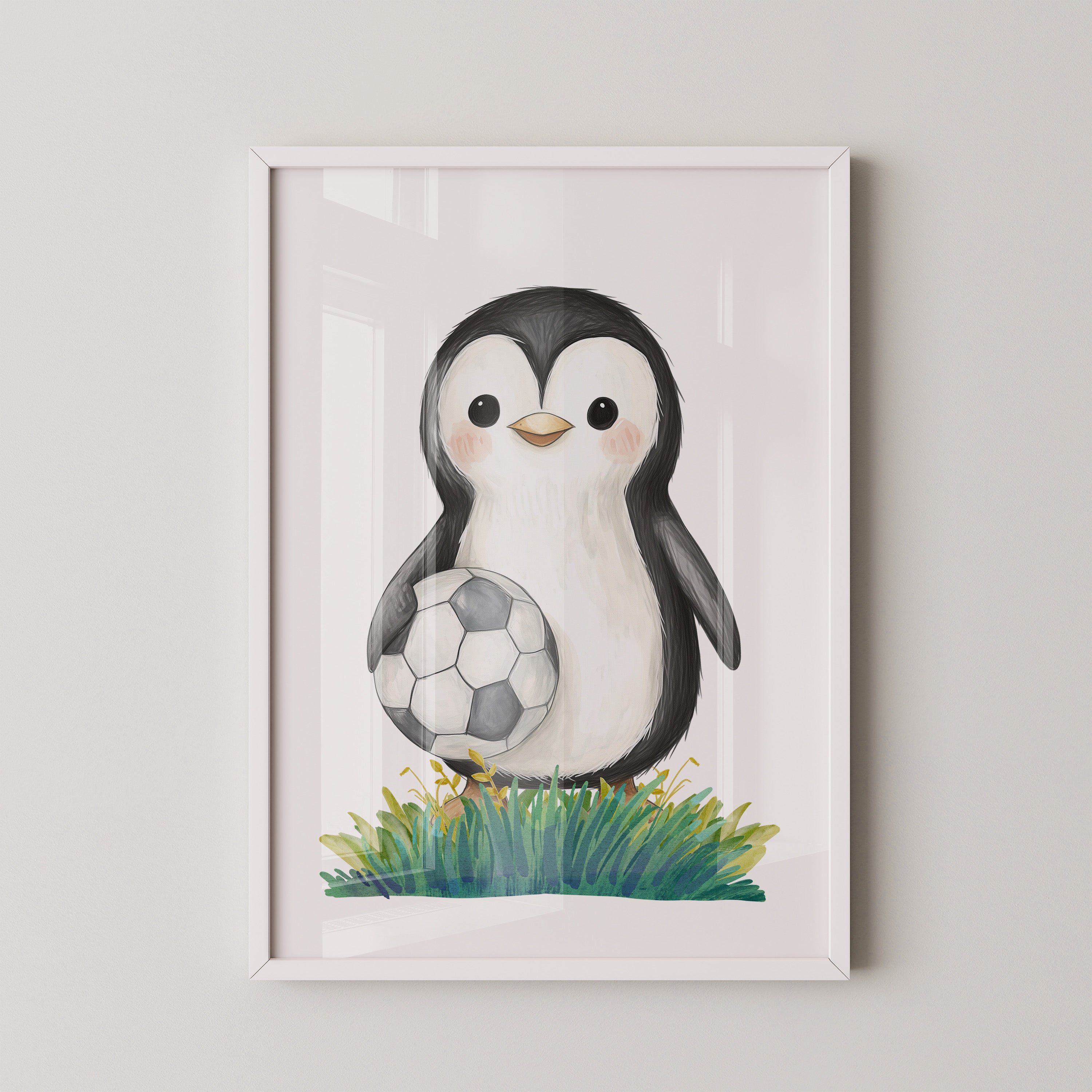 Pinguin Fußball Illustration
